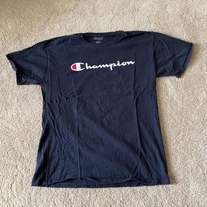 Champion mens large navy short sleeve logo tshirt